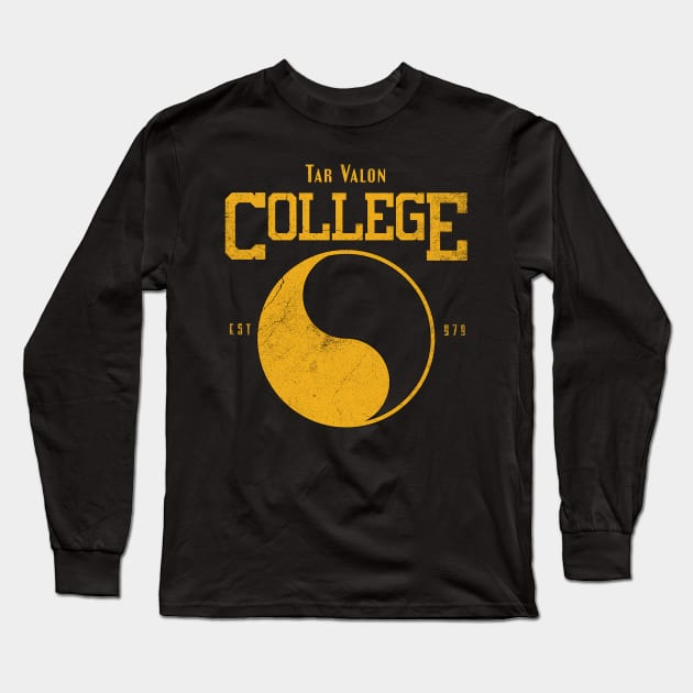 Tar Valon College Yellow Ajah Slogan and Symbol Long Sleeve T-Shirt by TSHIRT PLACE